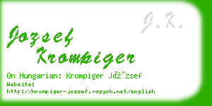 jozsef krompiger business card